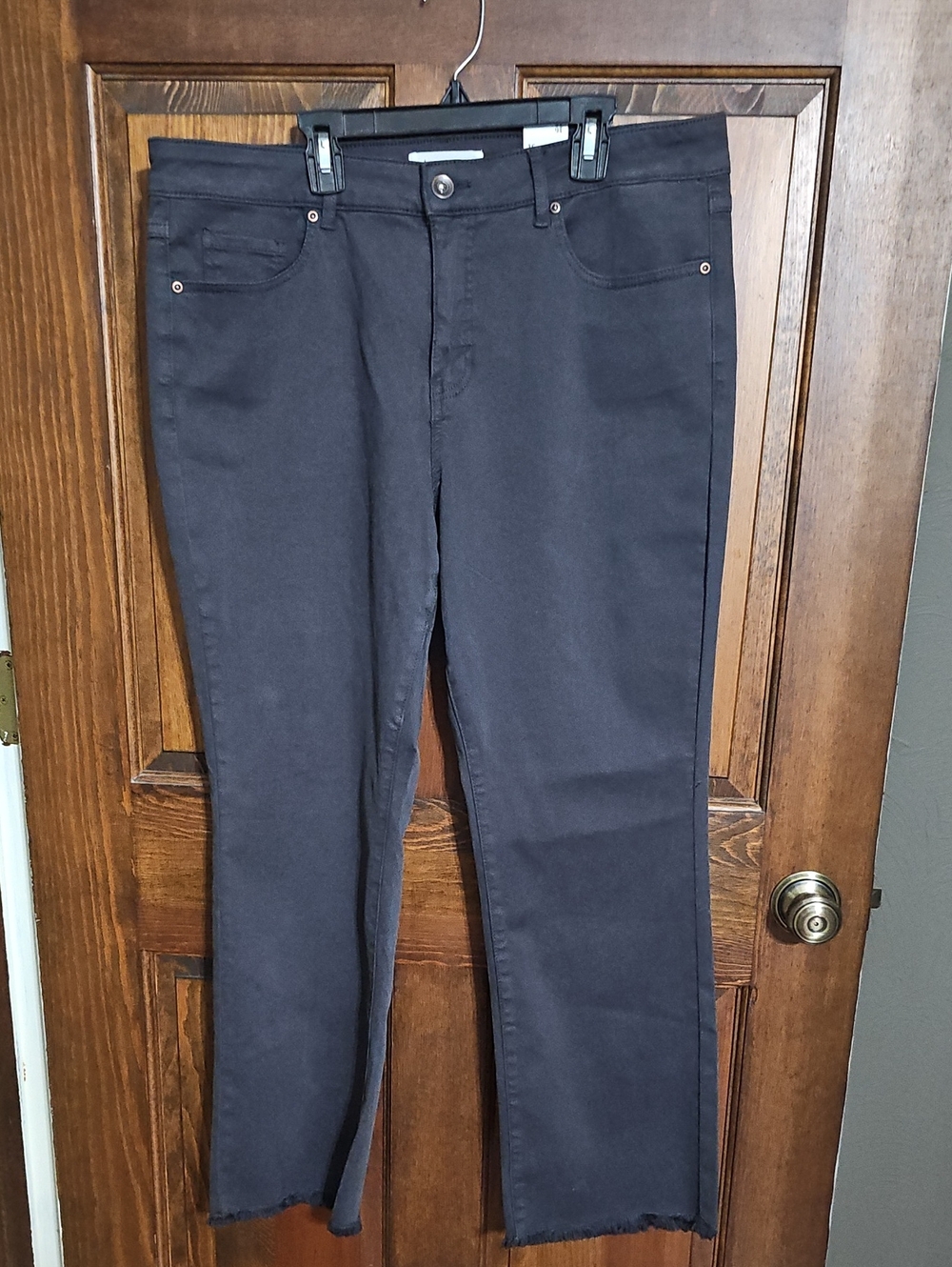 New Tribal Mid Rise Straight Ankle Gray Jeans Size 16